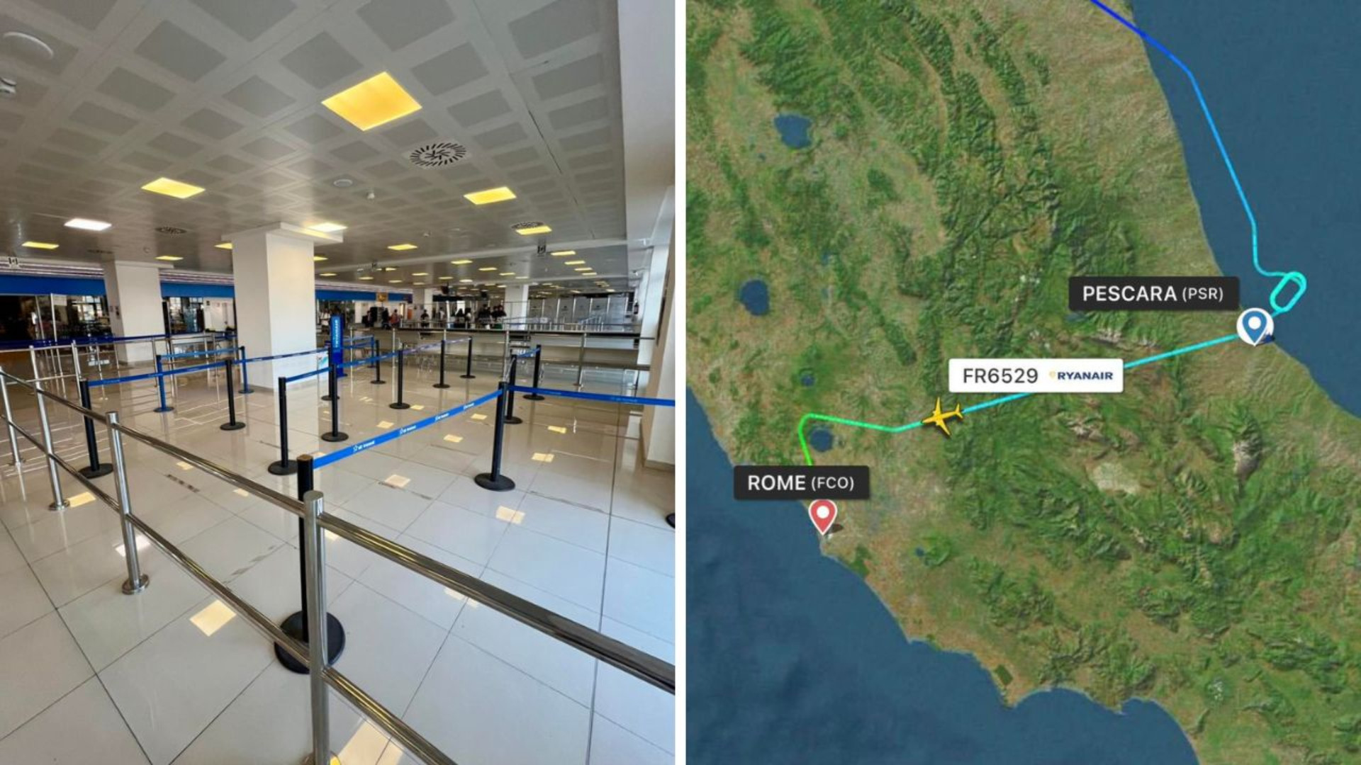 Aeroporto di Pescara, il problema della nebbia: giornata di voli dirottati o cancellati